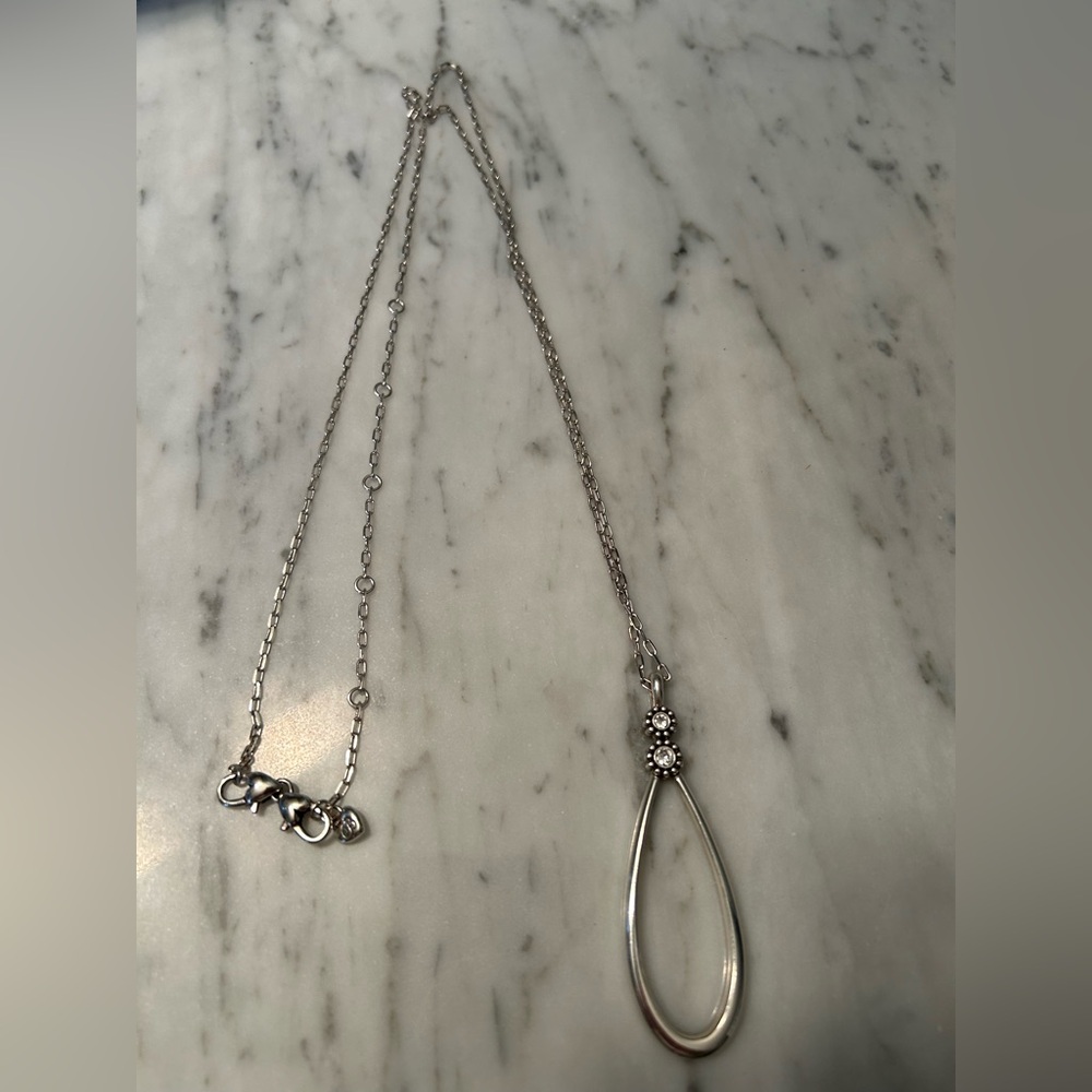 Brighton Twinkle Loop Silver Pendant Necklace 16-28 inches.